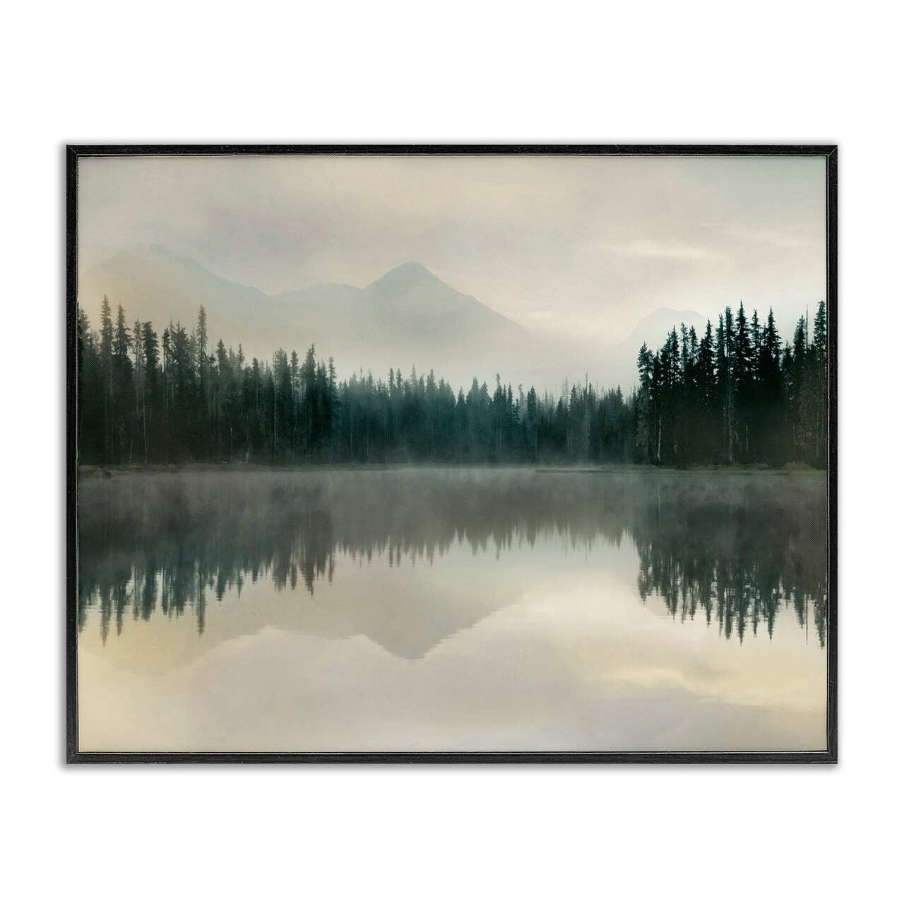 Stupell Industries Foggy Lake Forest Landscape Framed Giclee Art